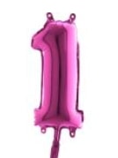 Bir rakam Numara Fuya ruby folyo thal kaliteli 14 inc 38 cm folyo balon