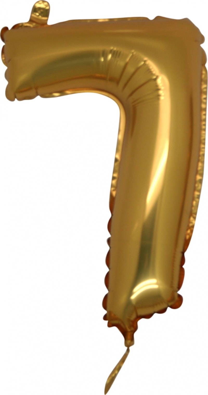 Yedi rakam altn gold folyo thal kaliteli 14 inc 38 cm folyo balon